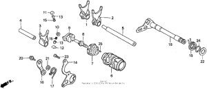 CR125R Вилка переключения передач