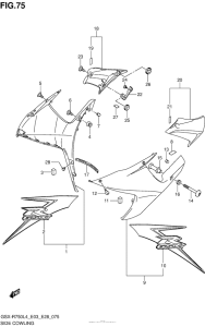 GSX-R750 Side Cowling (Jsp,ar6)