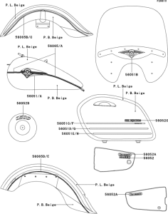 VN1500 Decals(beige / beige)(vn1500-l3)