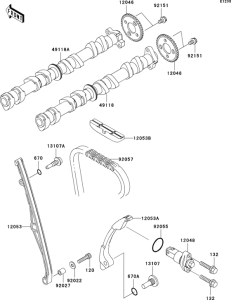 ZX600 Распред вал