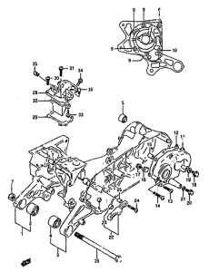 AH100 Картер двигателя