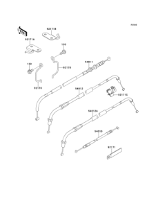 BJ250 Тросы управления