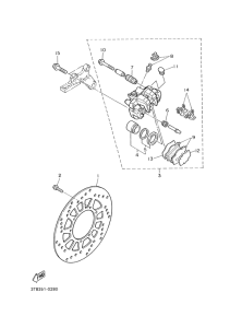 XT600E Задний суппорт