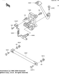 KZ1100 Педаль тормоза