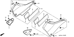 CB900F Боковые обтекатели