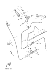 YQ100 Guidon. cables