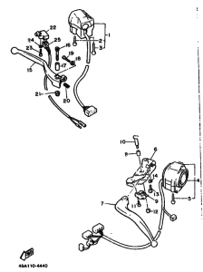 FJ600 FJ600A Interruptor  manillar&palanc