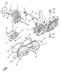 YA50R Картер двигателя
