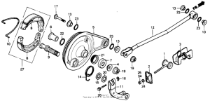 CR80R Задний тормоз