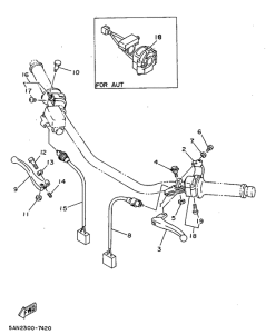 TDR125 Handle switch. lever