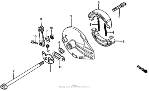 XL200R Задний тормоз