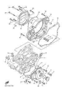 YZ250F Крышка картера двигателя