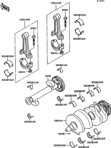 EX500 Коленвал