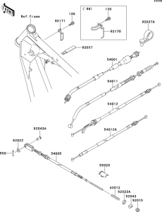BN125 Тросы управления
