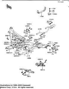 KZ1100 Рама ,крепежные детали