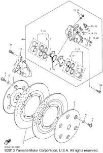 XVZ13LTN Передний суппорт