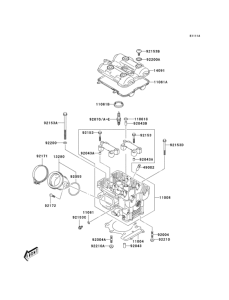 LV1000 Cylinder head(rear)