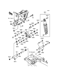 EX250 サスペンション / ショックアブソーバ