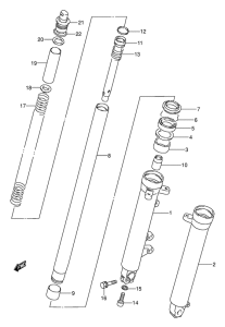 GS500 Передняя вилка