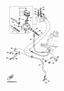 YZF-R125A Главный тормозной цилиндр