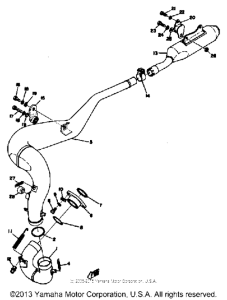 YZ400C Выхлопная система