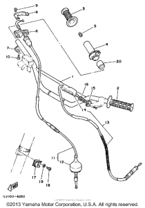YZ490T Handlebar-cable