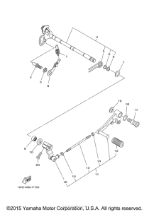 YZFR3FL Вал переключения