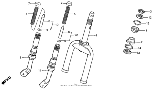 NQ50 Передняя вилка