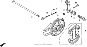 XR100 Rear brake + rear brake panel