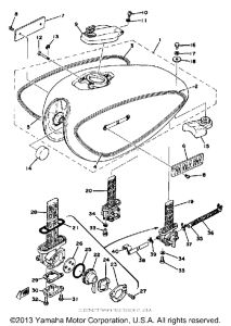 XS650E Топливный бак