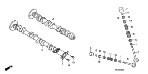  Распред вал / клапана