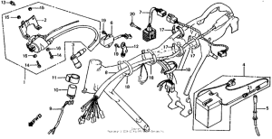 XL100S Wire harness + ignition coil 81-82