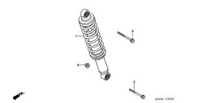 CBR125RS Rear cushion