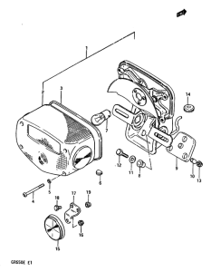 GR650 Задний комбинированный сигнал