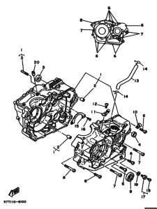 XT350 Картер двигателя