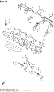 GSX-R600 Throttle Body Hose / joint (Gsx-R600L4 E03)