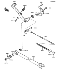 KX500 Педаль тормоза