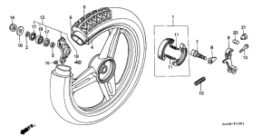 SH50D Rear wheel complete assy