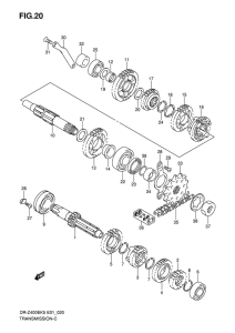 DR-Z400 Трансмиссия