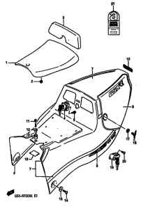 GSX-R750 Seat-frame cover
