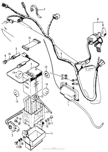 CT70 Wire harness + battery