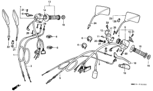 CMX450 Handle lever / switch /  cable