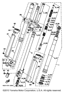 WR500ZD Передняя вилка