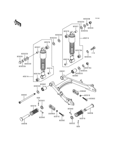 KH125 Swingarm / shock absorber