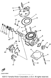 YZ125W Головка цилиндров