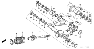 ATC250ES Rear fork / propeller shaft