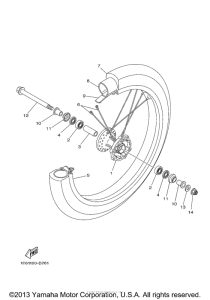 TTR230T Переднее колесо