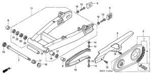CB1300S (ABS) Swingarm / chain case