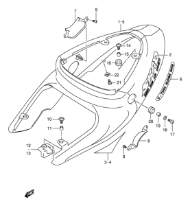 TL1000 Обтекатель задний