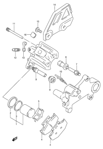 TS125 Задний суппортs